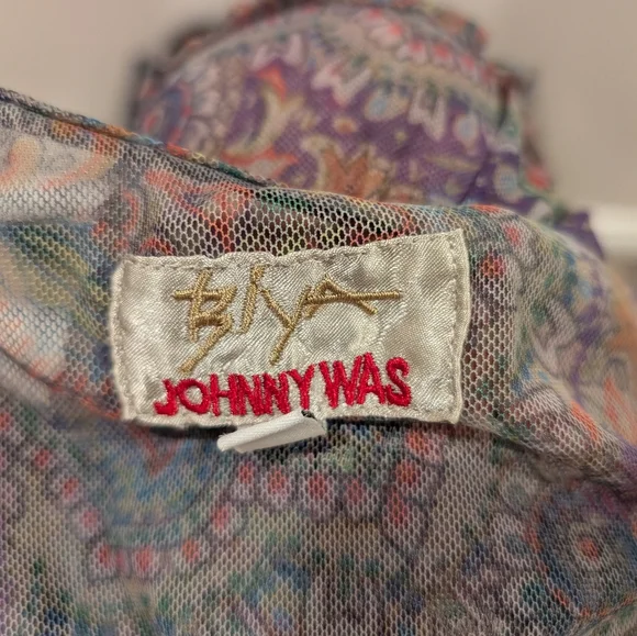 Johnny Was Long Sleeve Mesh Midi - Picture 4 of 4